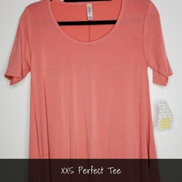 LuLaRoe Perfect T XXS Solid Coral NEW - Picture 1 of 1